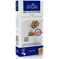 Finum - Filtros de té (100 Unidades- Capacidad máxima para 4 Tazas)- Blanco- 75 x 155 mm